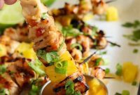 Flame-Kissed Sweet Chili Chicken and Pineapple Skewers