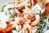Pan-Seared Salmon with Creamy Spinach