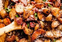 Oven-Roasted Potatoes with Bacon and Melted Cheese