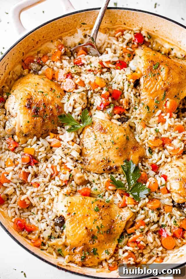 Hearty Skillet Chicken and Rice - Huiblog