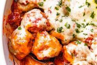 Hearty Meatball and Cheese Bake