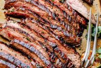 Chargrilled Flank Steak with Tangy Blue Cheese Butter