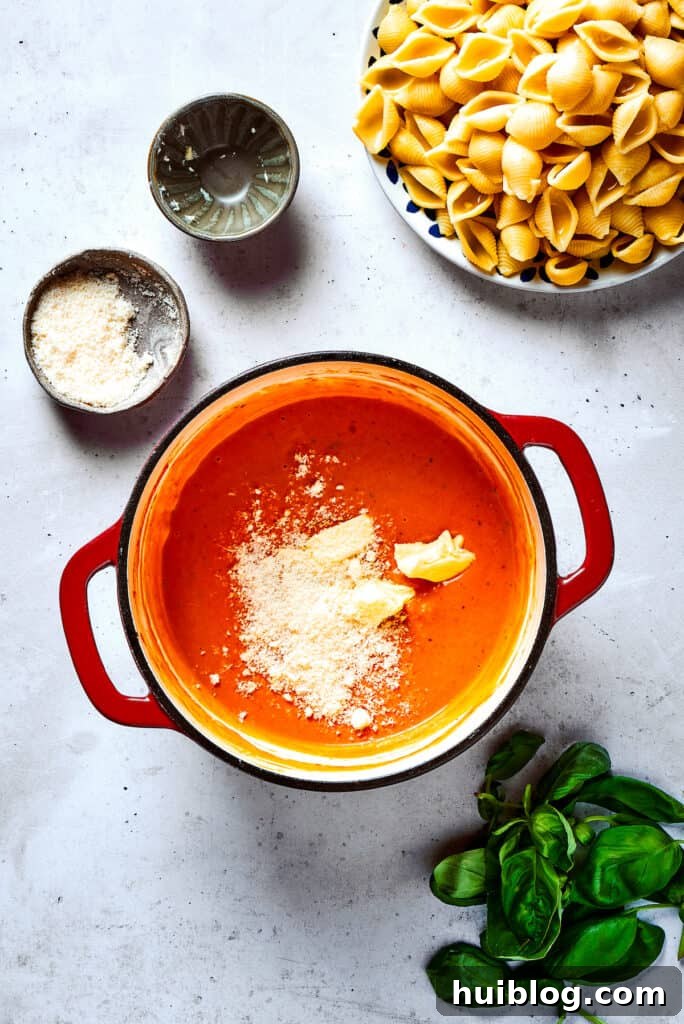 Gigi Hadid's Popular Pasta: Vodka Optional 9 Freshly grated Parmesan cheese added to the vodka sauce, enriching its flavor and texture.