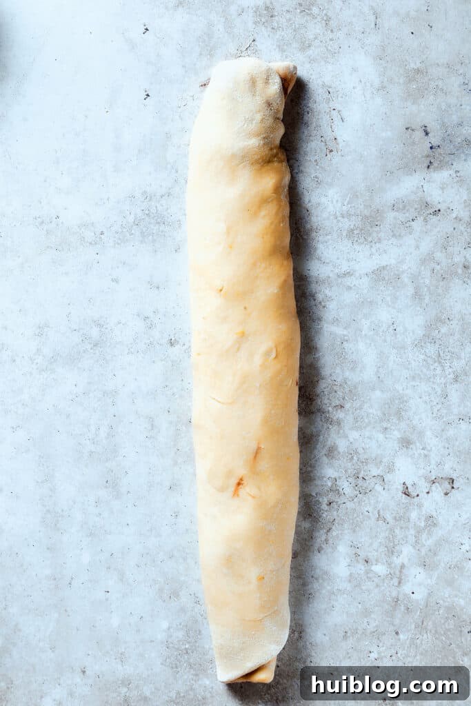 A thing, long roll of dough.