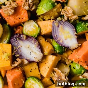 Roasted vegetables ready to be served.