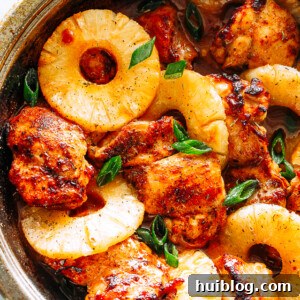 Pot filled with bbq chicken thighs
